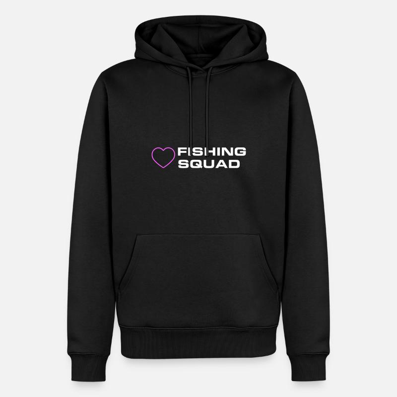 Escouade de pêche - Sweat à capuche Premium bio Homme - noir