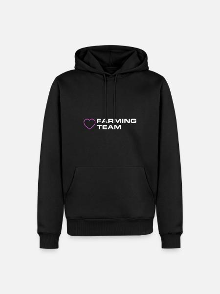 Farming Team Heart - Men’s Premium Organic Hoodie - black