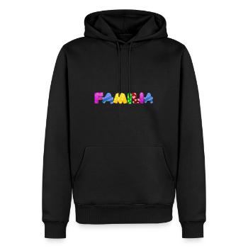 Baby Eltern Kind Geschenk Sprüche Geburt Mama Papa - Männer Premium Bio Hoodie - Schwarz - Vorne - Nico (187cm)