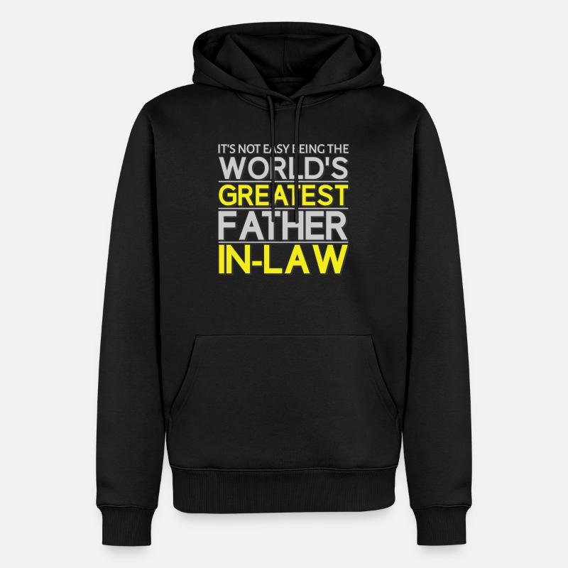 weltbester Schwiegervater - Männer Premium Bio Hoodie - Schwarz