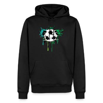Football - Sweat à capuche Premium bio Homme - noir - Devant - Nico (187cm)