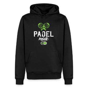 Mode Padel sur Padel Tennis Padel Player - Sweat à capuche Premium bio Homme - noir - Devant - Nico (187cm)