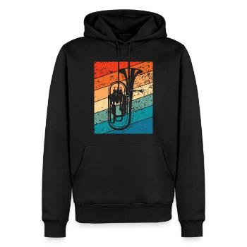 Euphonium Corn Orchestra Musiciens Instrument à vent - Sweat à capuche Premium bio Homme - noir - Devant - Nico (187cm)