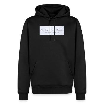 La conscience grandit en silence Citation - Sweat à capuche Premium bio Homme - noir - Devant - Nico (187cm)