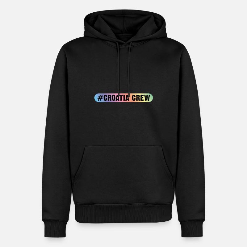 Croatia Crew - Männer Premium Bio Hoodie - Schwarz