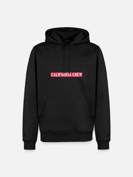 California Crew - Männer Premium Bio Hoodie - Schwarz