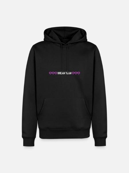 Dream Team Heart Love - Men’s Premium Organic Hoodie - black