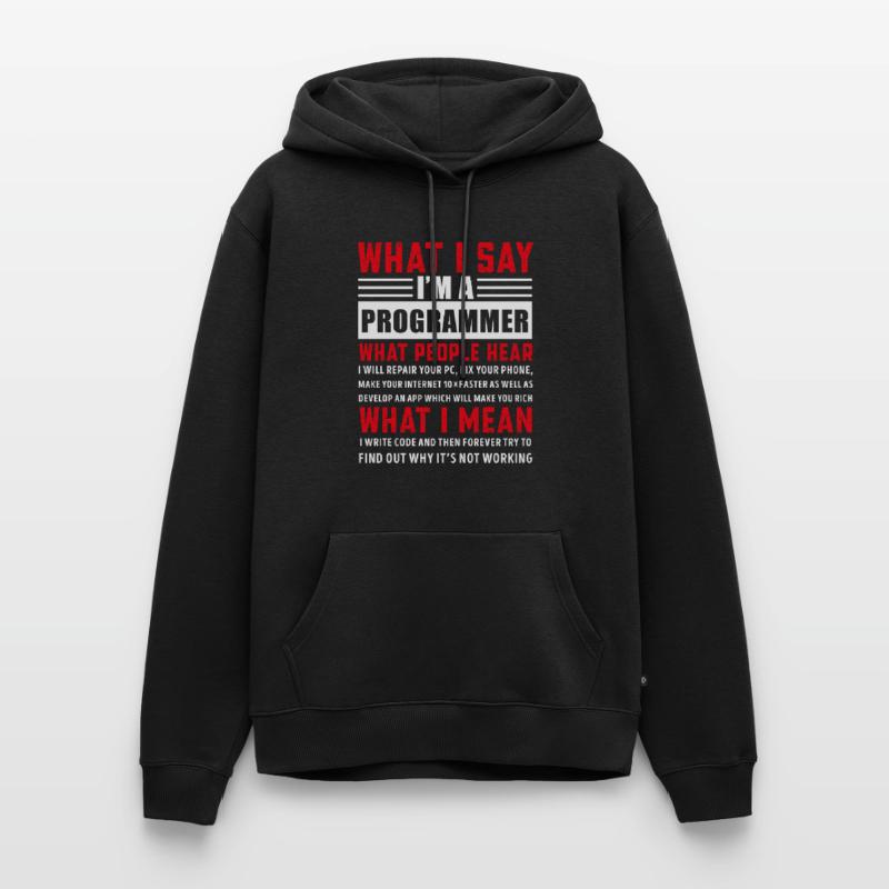 Lustige Programmierung Programmierung Programmierer Geschenk Männer Premium Bio Hoodie