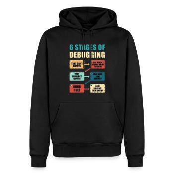 Programmieren Debugging Lustiges Programmierergeschenk - Männer Premium Bio Hoodie - Schwarz - Vorne - Nico (187cm)