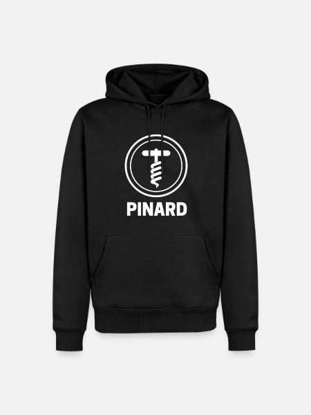 Pinard Tire-Bouchon Cercle Vin - Sweat à capuche Premium bio Homme - noir