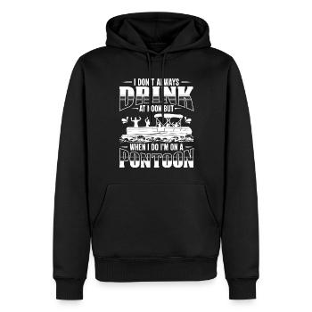 Ich trinke nicht immer mittags, aber wenn ich es tue, bin ich auf - Männer Premium Bio Hoodie - Schwarz - Vorne - Nico (187cm)