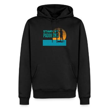 Stand Up Paddling - Girl Wassersport Paddelsport - Männer Premium Bio Hoodie - Schwarz - Vorne - Nico (187cm)