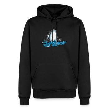 Plongées de baleine sur des mammifères marins Orques baleines enfants - Sweat à capuche Premium bio Homme - noir - Devant - Nico (187cm)