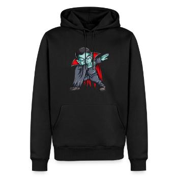 Soirée film d’horreur Dracula Vampire fait Dab Kids - Sweat à capuche Premium bio Homme - noir - Devant - Nico (187cm)