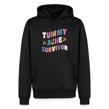 Survivant de la douleur abdominale Groovy - Sweat à capuche Premium bio Homme - noir - Devant - Nico (187cm)