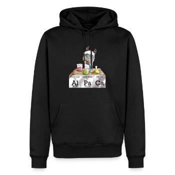 Mignon mignon Alpaga Chemicals Al Pa Ca Lala - Sweat à capuche Premium bio Homme - noir - Devant - Nico (187cm)