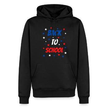 Back to School USA Farben - Männer Premium Bio Hoodie - Schwarz - Vorne - Nico (187cm)