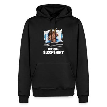Ziegen Schlafshirt Bauernhof Tier Kuscheln Kinder - Männer Premium Bio Hoodie - Schwarz - Vorne - Nico (187cm)