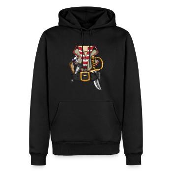 Piratengürtel Piratenoutfit Kostüm Piratenfamilie - Männer Premium Bio Hoodie - Schwarz - Vorne - Nico (187cm)