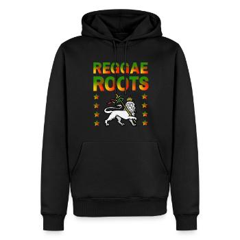 Reggae Roots Lion of Judah - Sweat à capuche Premium bio Homme - noir - Devant - Nico (187cm)