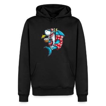 Fun Shark Holiday Beach Sea Shark Fan - Sweat à capuche Premium bio Homme - noir - Devant - Nico (187cm)