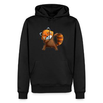 Roter Panda macht Dab Red Pandas Pandabär Kostüm - Männer Premium Bio Hoodie - Schwarz - Vorne - Nico (187cm)