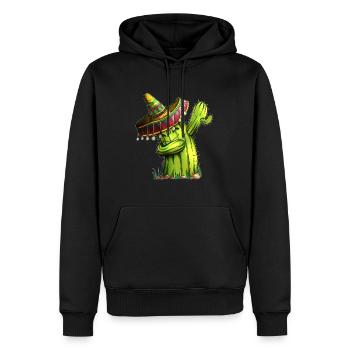 Vacances Mexique Cinco de Mayo Cactus Costume Dab - Sweat à capuche Premium bio Homme - noir - Devant - Nico (187cm)