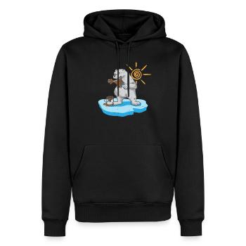 Umweltschutz Klimawandel Tag der Erde Eisbär Demo - Männer Premium Bio Hoodie - Schwarz - Vorne - Nico (187cm)