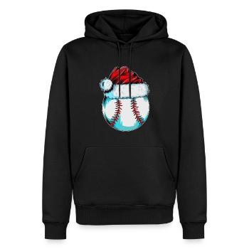 Joueur de baseball X-Mas Outfit Joueur de baseball Baseball - Sweat à capuche Premium bio Homme - noir - Devant - Nico (187cm)