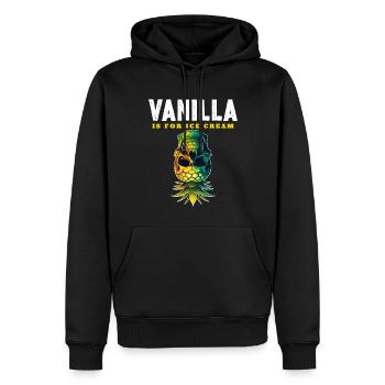 Vanille ist für Eis - Männer Premium Bio Hoodie - Schwarz - Vorne - Nico (187cm)
