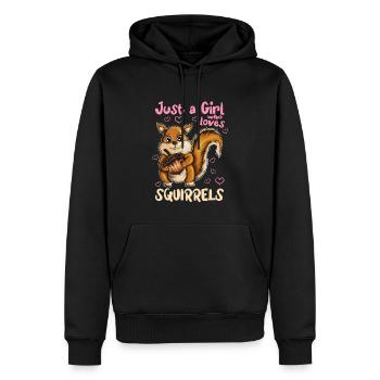 Cool Écureuil rongeur Nut Lover Design - Sweat à capuche Premium bio Homme - noir - Devant - Nico (187cm)