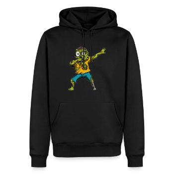Zombie Kürbis Zombie Dabbing Halloween - Männer Premium Bio Hoodie - Schwarz - Vorne - Nico (187cm)