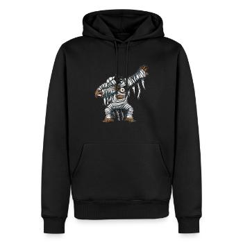 Dabbing Mummy Pumpkin Glowing Skeleton Halloween - Sweat à capuche Premium bio Homme - noir - Devant - Nico (187cm)