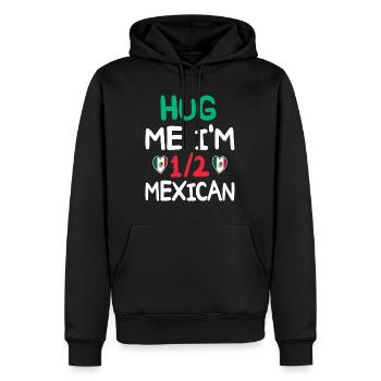 Humour Mexicain Je Suis À Moitié Mexicain - Sweat à capuche Premium bio Homme - noir - Devant - Nico (187cm)