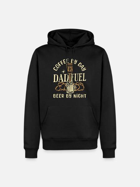 Humor Coffee Beer Daddy - Men’s Premium Organic Hoodie - black
