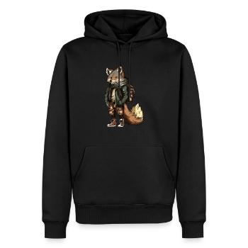 animaux de la forêt amis de la nature promenade en forêt randonnée - Sweat à capuche Premium bio Homme - noir - Devant - Nico (187cm)