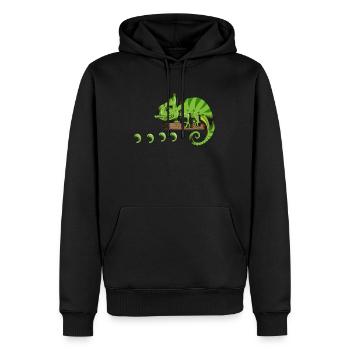 Lézard Reptile Holder Gecko Lizard Lizard Lizard Conception - Sweat à capuche Premium bio Homme - noir - Devant - Nico (187cm)
