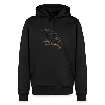 Rabe mit schwarzen Federn schlauer Singvogel Krähe - Männer Premium Bio Hoodie - Schwarz - Vorne - Nico (187cm)