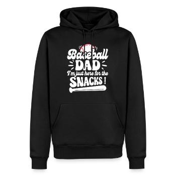 Daddy Baseball Fan Humor - Männer Premium Bio Hoodie - Schwarz - Vorne - Nico (187cm)