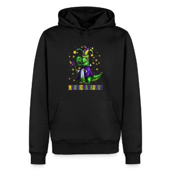 Kinder Fasching Umzug Dinosaurier Mardigrasaurus - Männer Premium Bio Hoodie - Schwarz - Vorne - Nico (187cm)