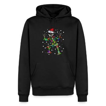 Noël Fées de Noël Lumières Costume d’Halloween - Sweat à capuche Premium bio Homme - noir - Devant - Nico (187cm)