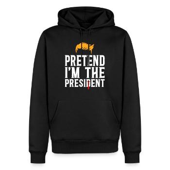 Halloween-Kostüm, das vorgibt, Präsident zu sein - Männer Premium Bio Hoodie - Schwarz - Vorne - Nico (187cm)