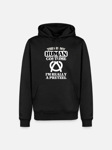 Costume Humain Pretzel - Sweat à capuche Premium bio Homme - noir