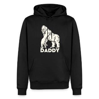 Papa Gorilla Beschützender Vater - Männer Premium Bio Hoodie - Schwarz - Vorne - Nico (187cm)