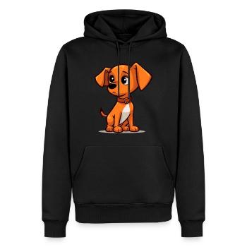 Niedliches Hundedesign für Hundebesitzer - Männer Premium Bio Hoodie - Schwarz - Vorne - Nico (187cm)