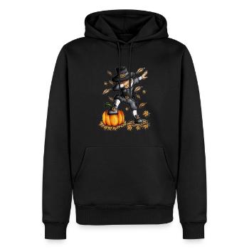 Thanksgiving Junge macht Dab Dabbing Ernte tanzen - Männer Premium Bio Hoodie - Schwarz - Vorne - Nico (187cm)