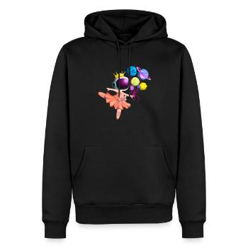 Ballerina Ballett Astronaut Mädchen Planet Ballon - Männer Premium Bio Hoodie - Schwarz - Vorne - Nico (187cm)