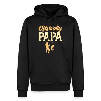 Soon Dad Ofishally Fisherman Dad Future Dad - Men’s Premium Organic Hoodie - black - Front - Nico (187cm)