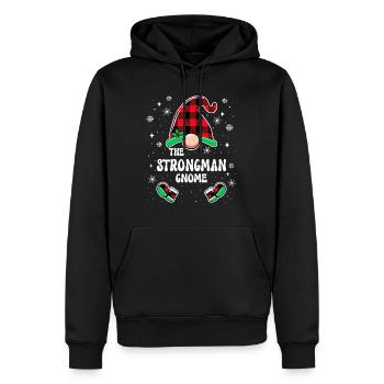Weihnachts-Familienzwerg Strongman - Männer Premium Bio Hoodie - Schwarz - Vorne - Nico (187cm)