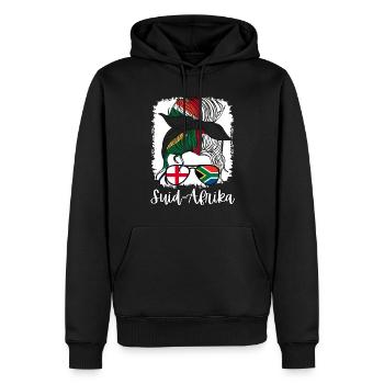 Suid-Afrika Sud-Africain Fille Angleterre Fille - Sweat à capuche Premium bio Homme - noir - Devant - Nico (187cm)